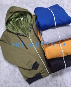 Campera Jersey con Piel