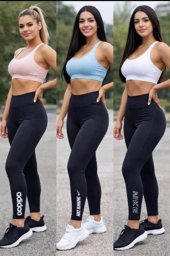 Calza Tiro Alto Lycra Friza Estampada