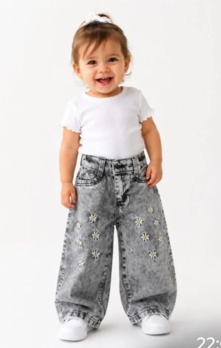 Wide Leg Beba Bordado