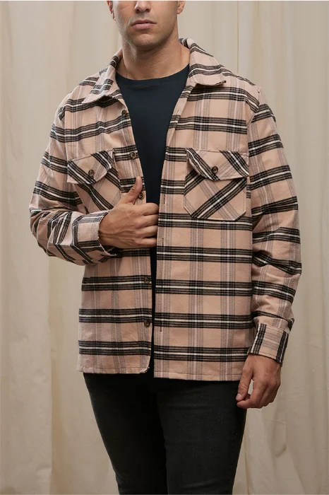 Camisaco Beige Viyela Pesada - Últimas Unidades