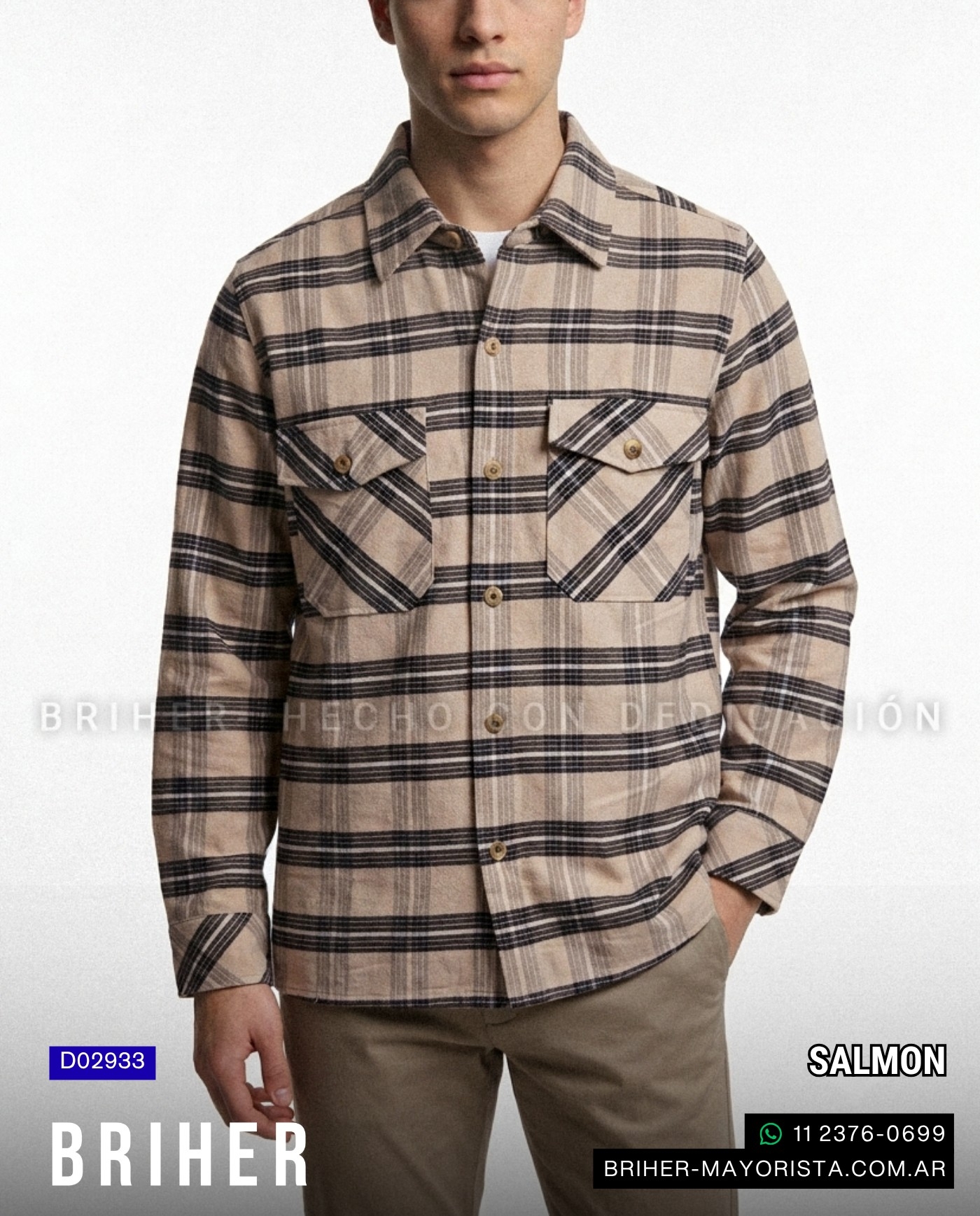 Camisaco Beige Viyela Pesada - Últimas Unidades - Imagen 2