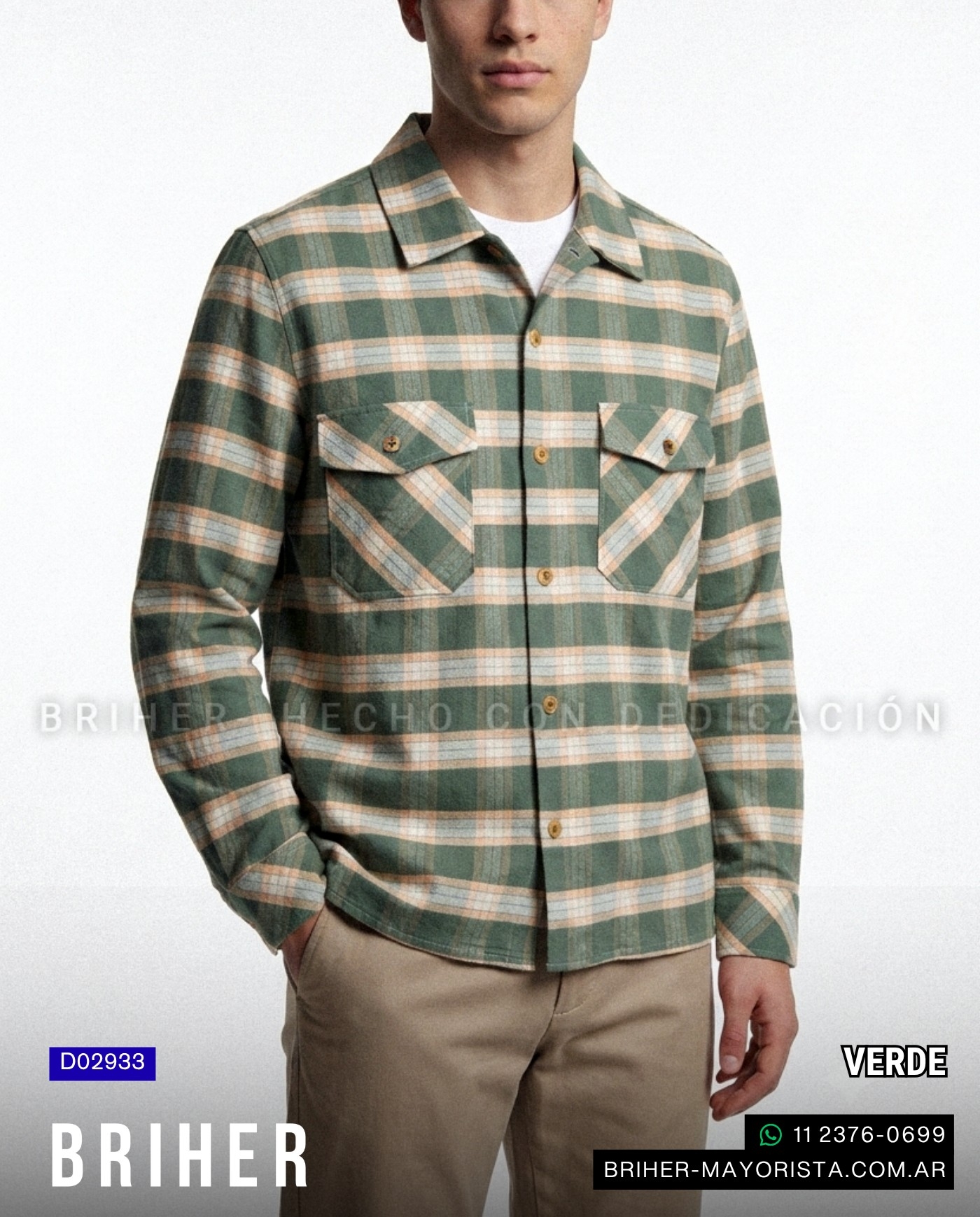 Camisaco Beige Viyela Pesada - Últimas Unidades - Imagen 4