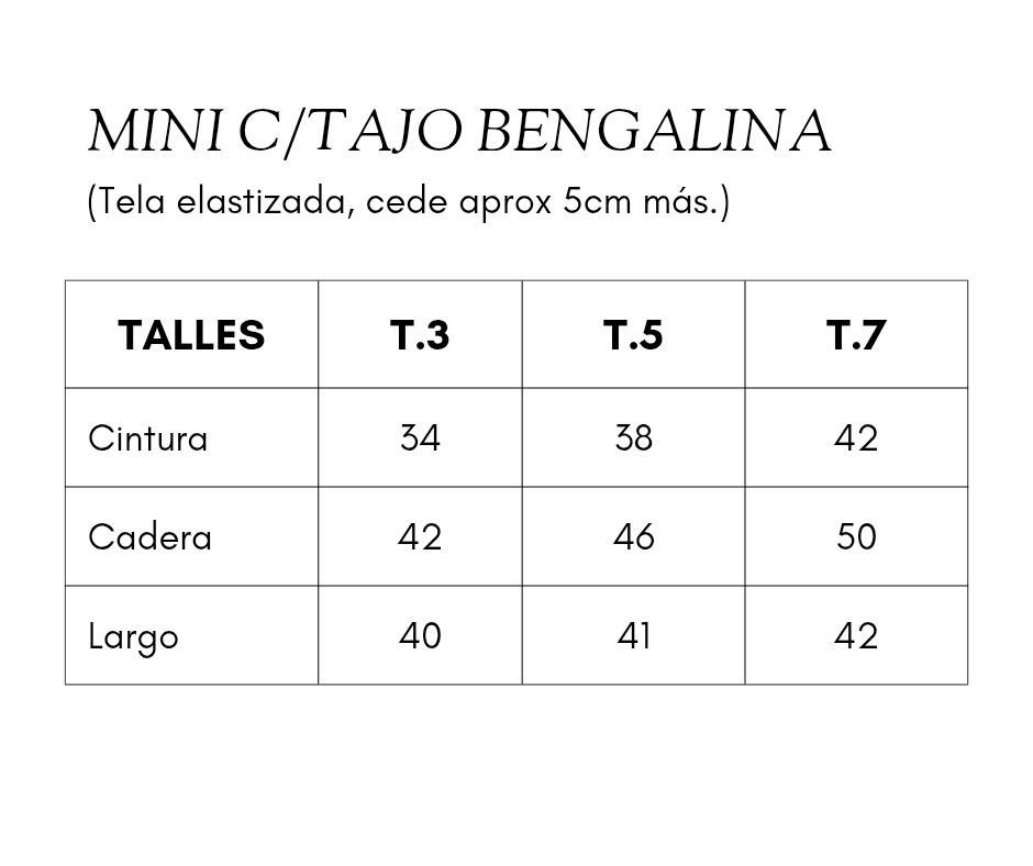 Mini con Tajo Bengalina - Imagen 4