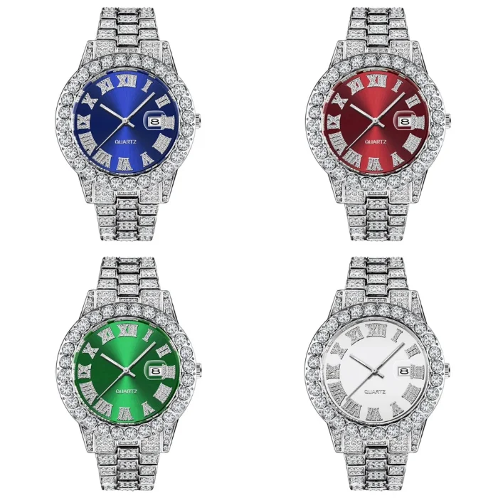 Rlx - Iced Out Watches  Plateado