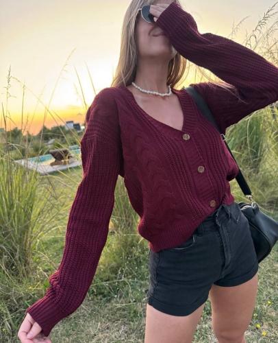 Cardigan Trenzado Candy (acrílico)