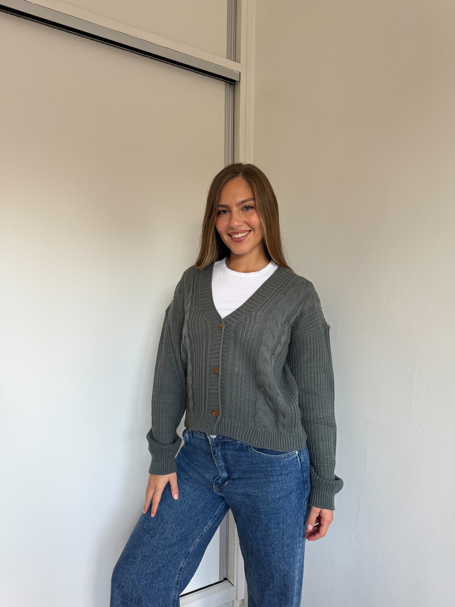 Cardigan Trenzado Candy (acrílico) - Imagen 2