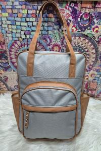 Bolso Mochila Universitaria de Lona Impermiable - Miniatura 2