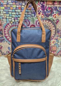 Bolso Mochila Universitaria de Lona Impermiable - Miniatura 4