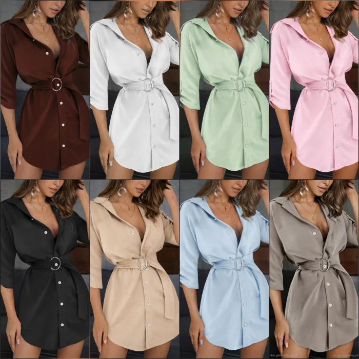 Vestido Lino con Cinto