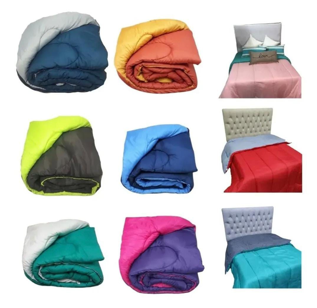 Acolchados Reversibles Lisos Bicolor 21/2 - Imagen 8