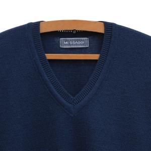 Sweater Lana Algodón Escote V Messaggi Uomo - Miniatura 6