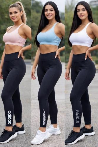 Calza  Tiro Alto Lycra Friza Estampada