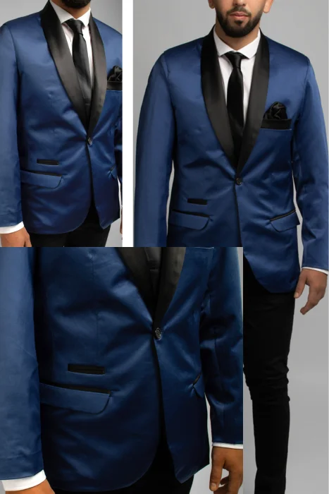 Saco Smoking Cuello Francés de Hombre