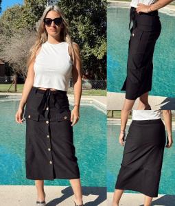 Maxi Pollera Vintage Raquel - Miniatura 3