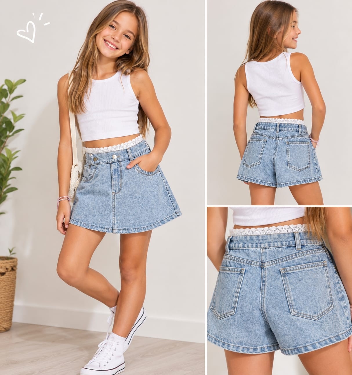 Short Pollera Jeans - Imagen 2