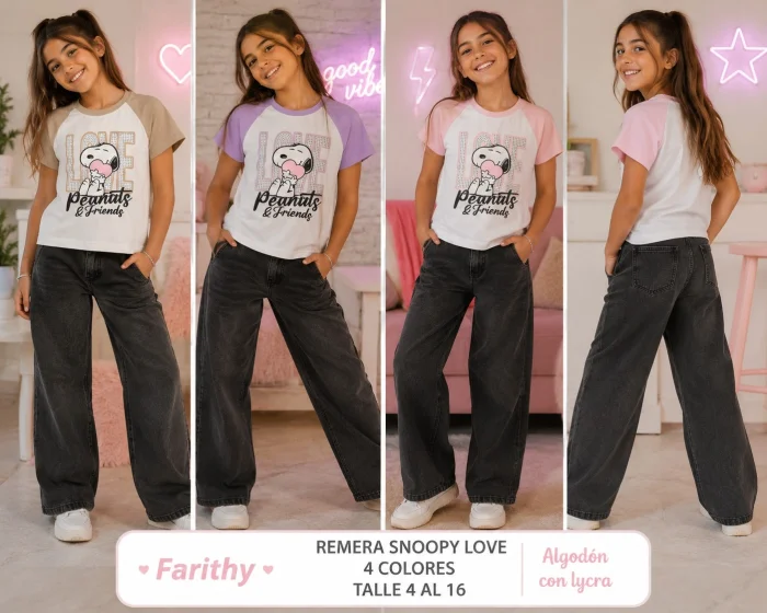 Remera Snoopy Brillo