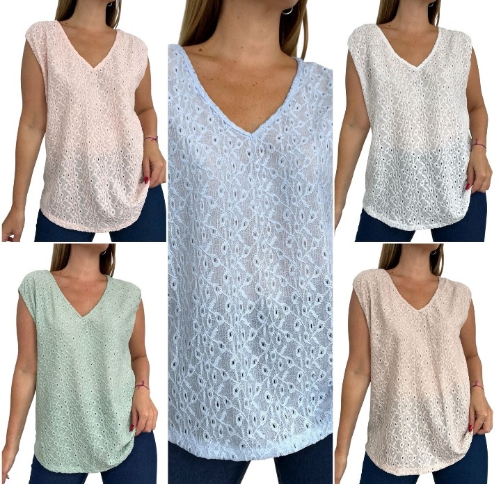 Musculosa Brodery de Punto - Imagen 3