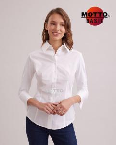 Camisa Entallada Elastizada Mujer Manga Larga T. Especial