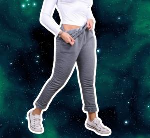 Pantalon Jersey con Piel