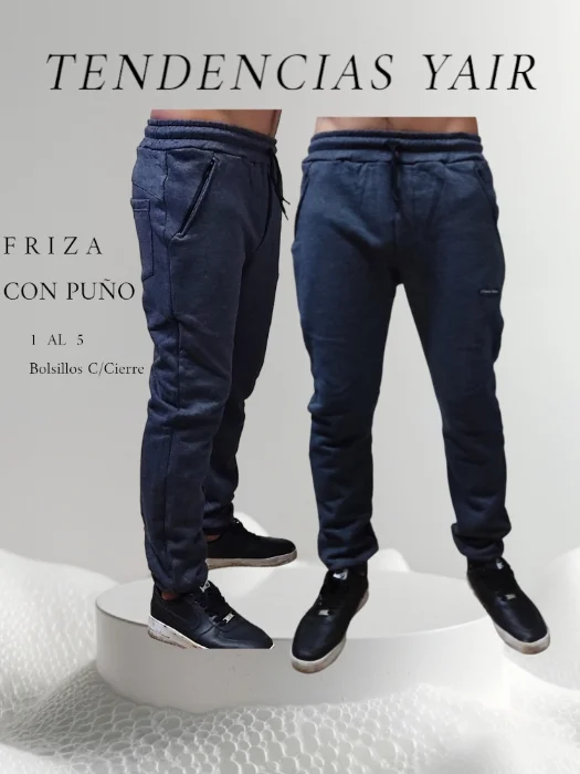 Friza Babucha con Puño..bolsillos con Cierre
