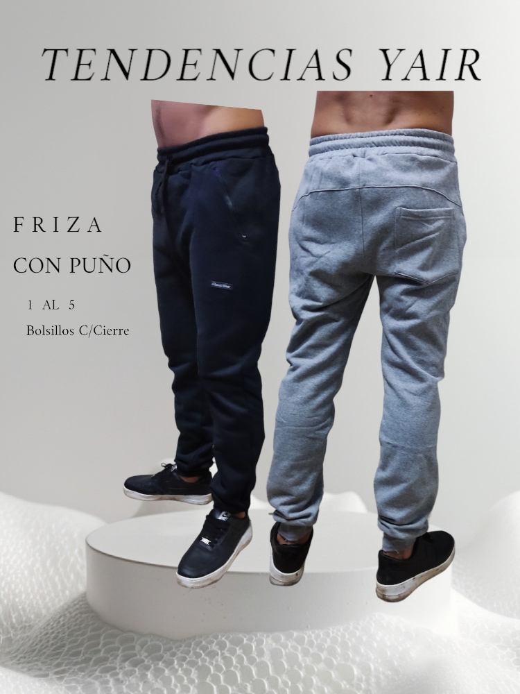 Friza Babucha con Puño..bolsillos con Cierre - Imagen 2