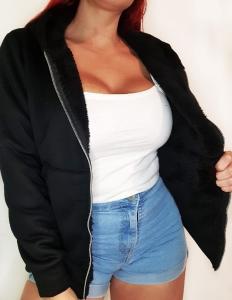 Campera Jersey con Piel