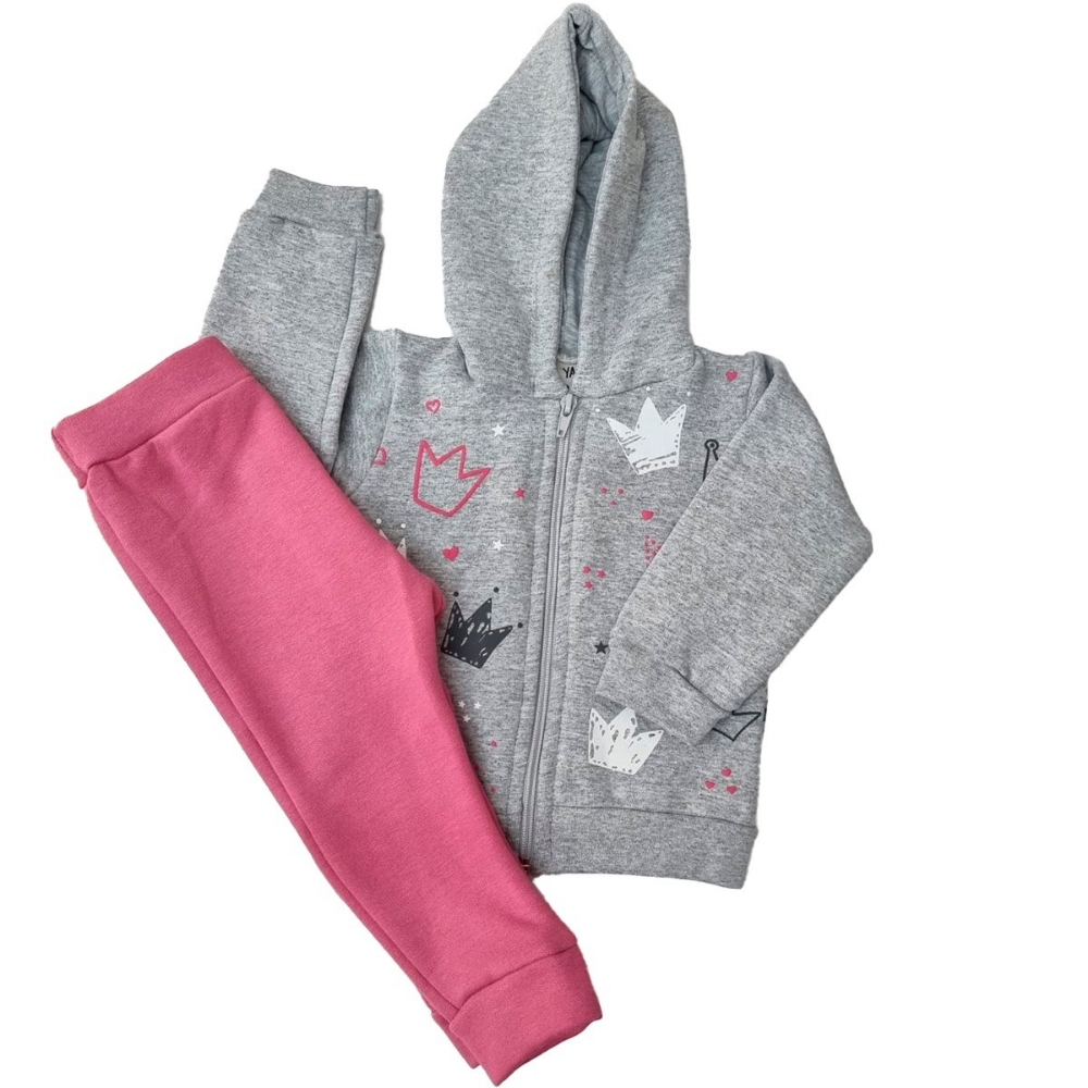 Conjunto Campera Frisa con Capucha y Pantalón Reina 24313 Yb - Imagen 2
