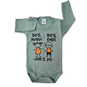 Body Manga Larga Frases Estampado Talles del Uno al Cuatro Baby Sweet - Miniatura 2