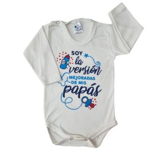 Body Manga Larga Frases Estampado Talles del Uno al Cuatro Baby Sweet - Miniatura 4