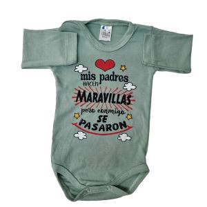 Body Manga Larga Frases Estampado Talles del Uno al Cuatro Baby Sweet - Miniatura 6