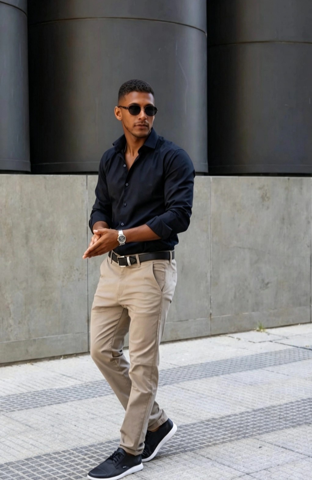 Pantalon  con Bolsillo Chino de Gabardina Elastizada Adulto (prelavado) - Imagen 3