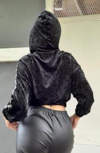 Campera Plush Manga Rangla con Cinta