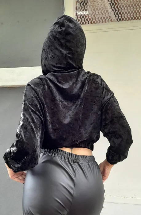 Campera Plush Manga Rangla con Cinta