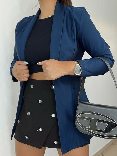 Blazer Crep Largo Colores - Miniatura 5