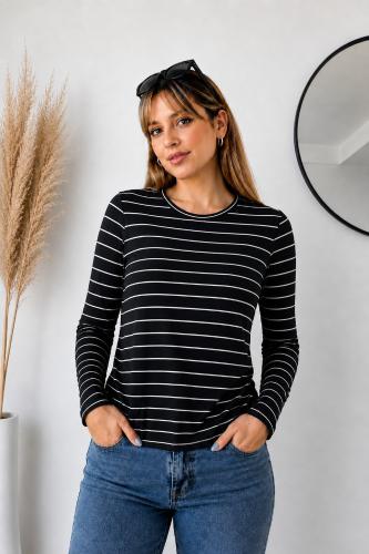 Camisetas Rayadas  por Talles - Modal Soft Hilo Color