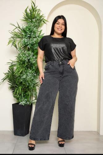 Jean Wide Gris Especial Dama