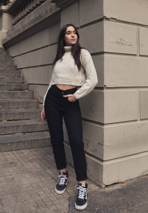 Jeans Mom Negro Dama - Imagen 7