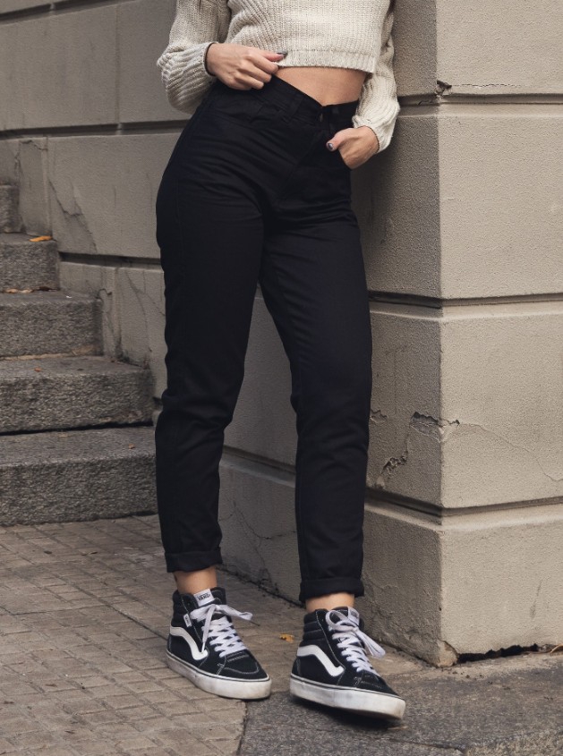 Jeans Mom Negro Dama - Imagen 8