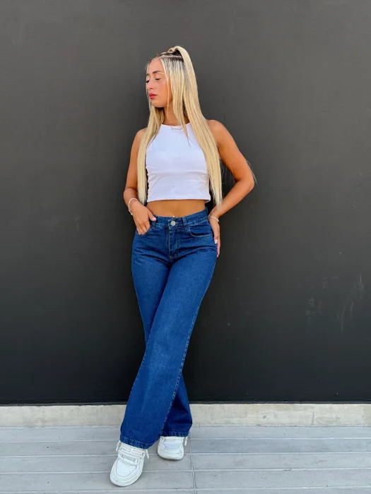 Jean Wide Leg Palazo Celeste Dama Palazo