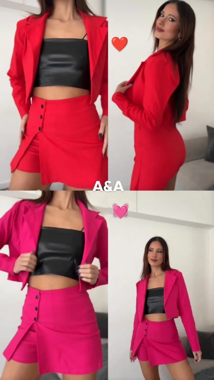 Conjunto Bengalina Short Pollera Dama - Imagen 6