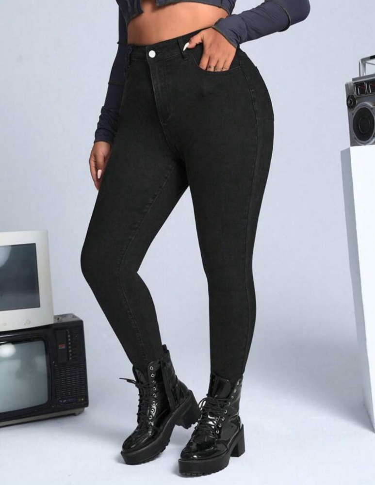 Jean Chupín Especial " 48 al 56" Dama Negros - Imagen 2
