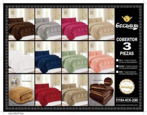Edredones Lisos Goldsun Triple con Corderito, Full y Queen