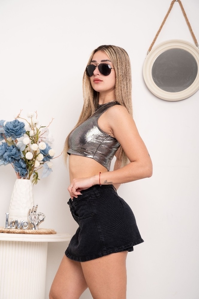 Short Pollera Jean Dama - Imagen 3