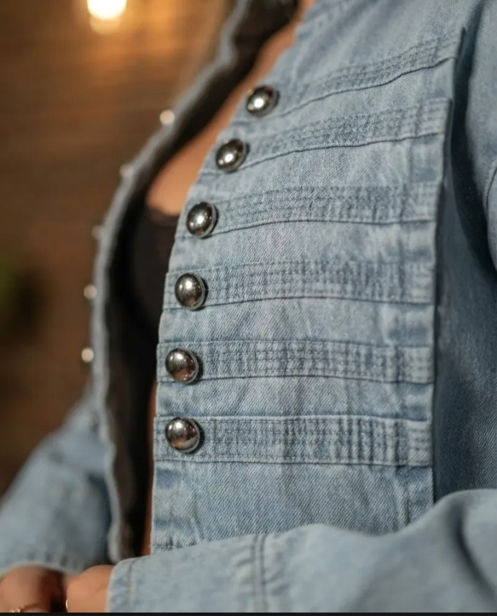 Campera Jean Napoleón Chamarra Dama Rígido - Imagen 4