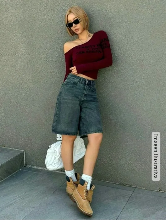 Berrmuda Baggy Jean Óxido