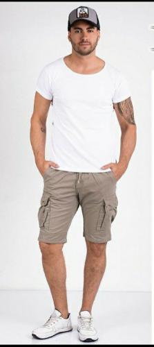 Berrmuda Cargo Colores Gabardina Hombre