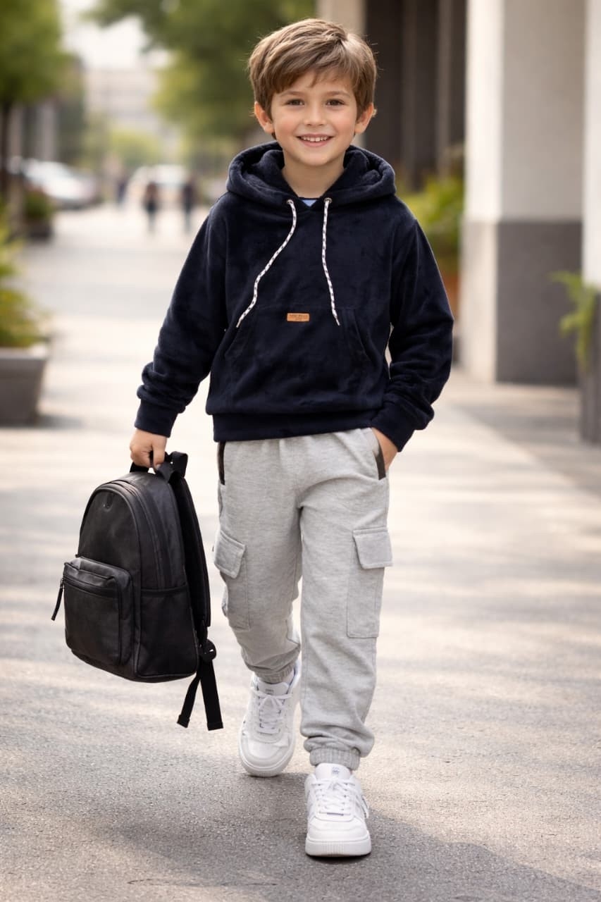 Jogger Cargo de Friza Invisible para Nene - Imagen 1