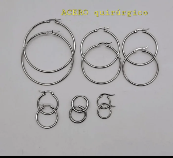 Argollas de Acero Quirurjico Blister 12 Pares