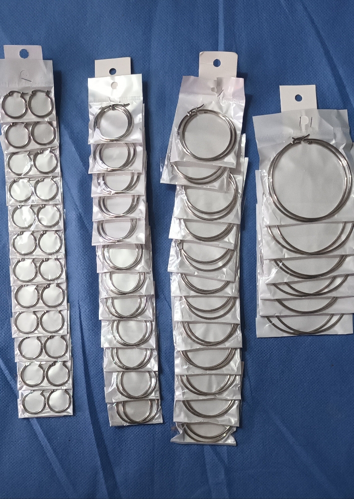 Argollas de Acero Quirurjico Blister 12 Pares - Imagen 2