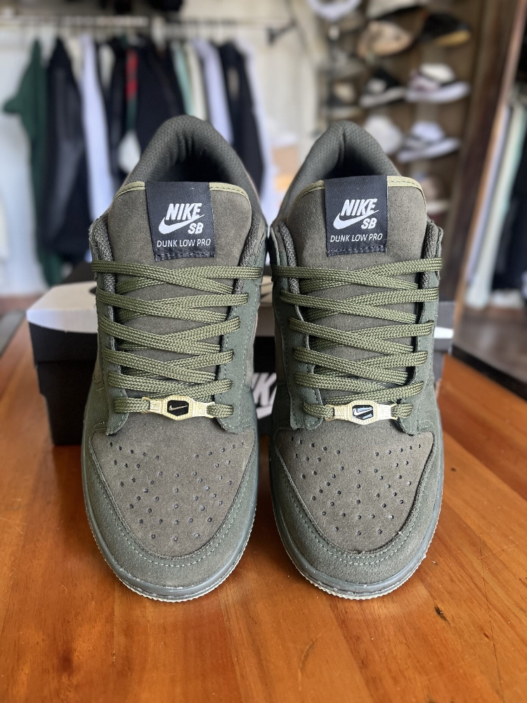 Nike Sb Dunk  Oil Green Importado - Imagen 2